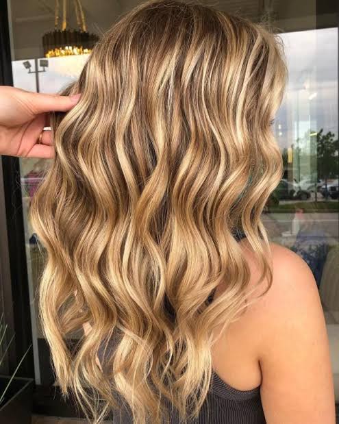 Warm Honey Blonde hair colour for women over 40